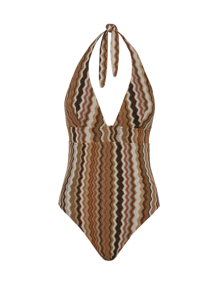 Marylin Raschel Chevron Badeanzug 