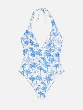 Costume intero Marylin con stampa toile de Jouy