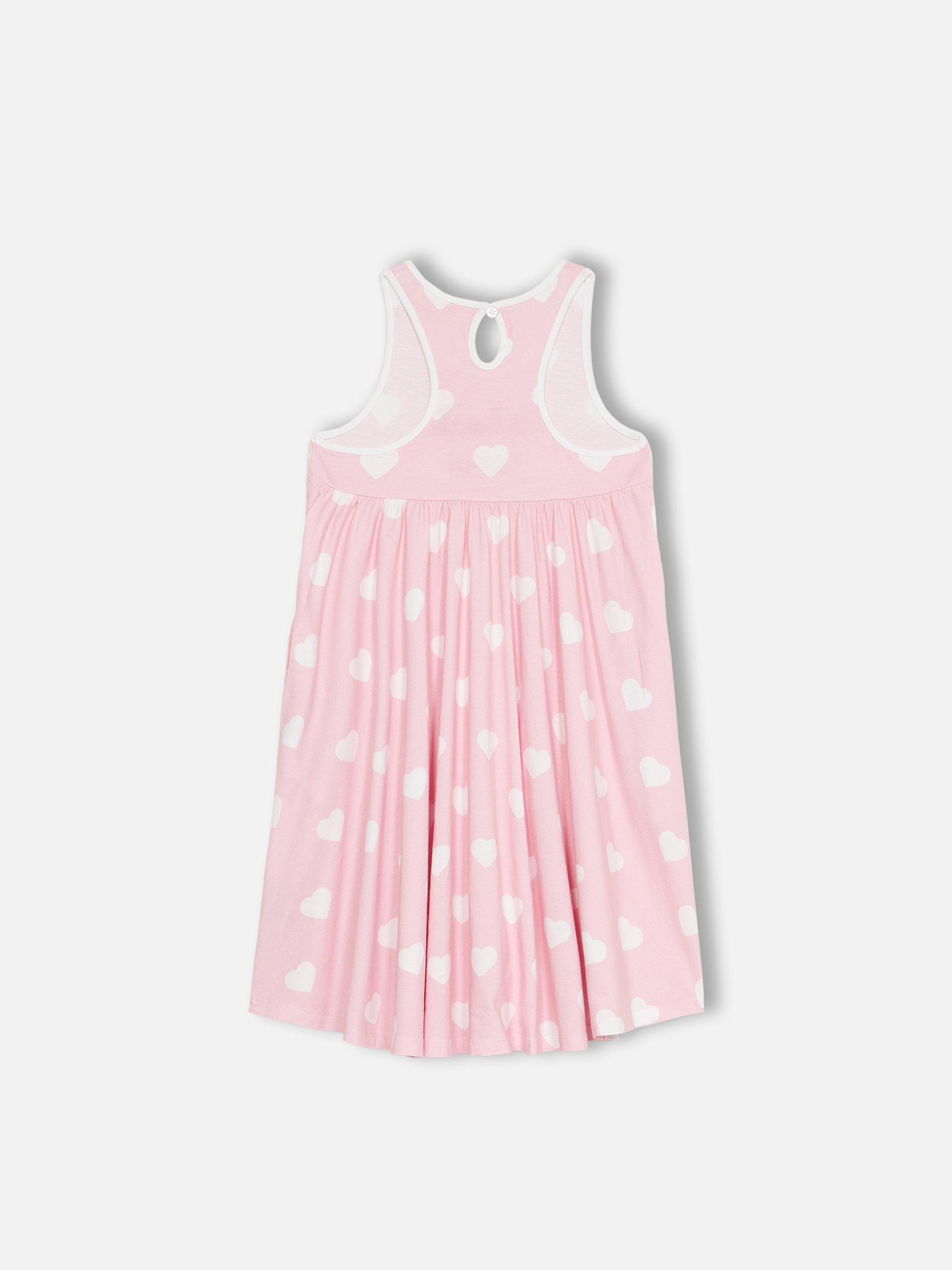 Girl cotton dress Masha with print and "I love St Barth" embroidery - MC2 Saint Barth