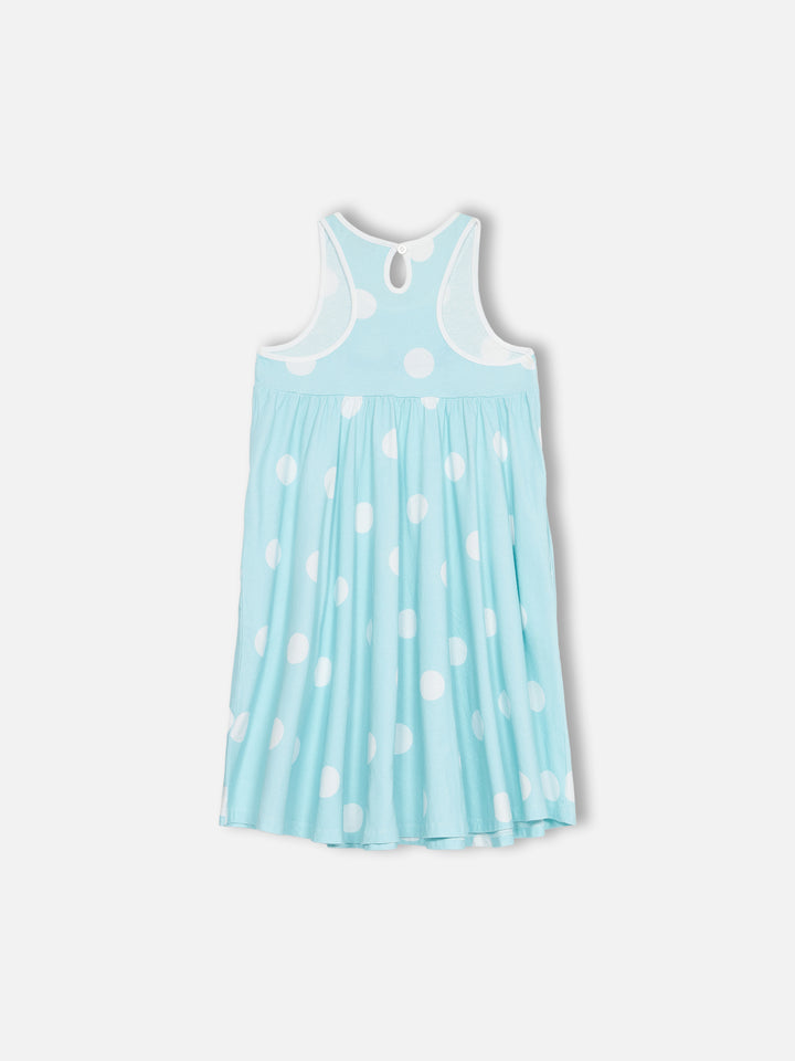 Girl cotton dress Masha with print and "Biricchina" embroidery - MC2 Saint Barth