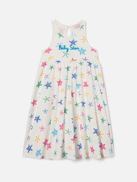 Kleid Masha aus reiner Bio-Baumwolle mit Allover-Seestern-Print 