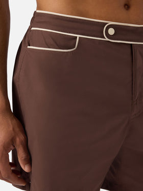Master Piping swim shorts in brown