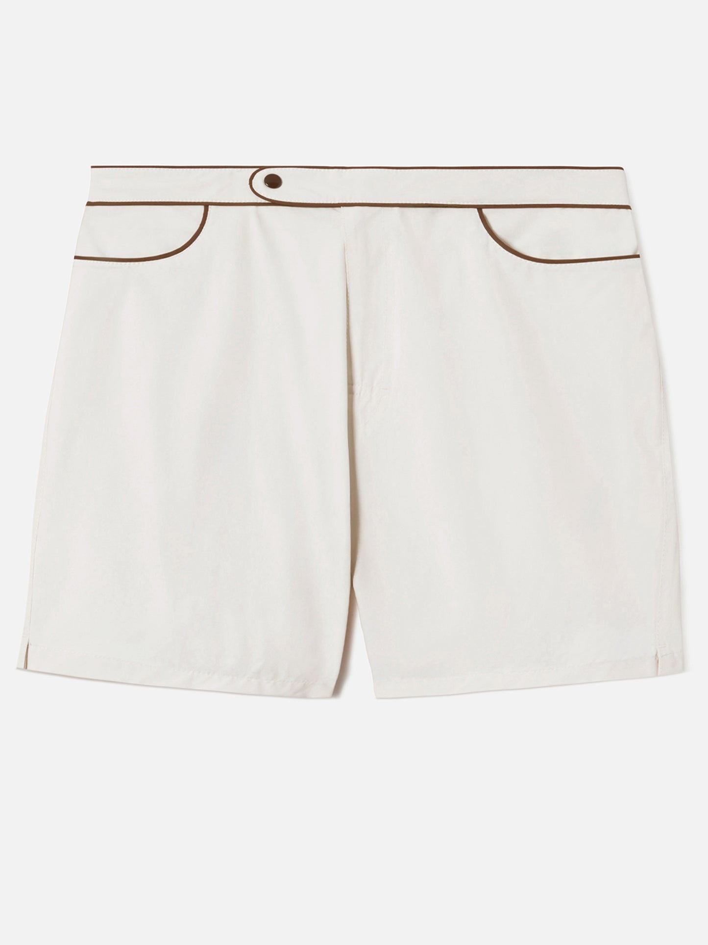 Master Piping Badeshorts in Weiß 