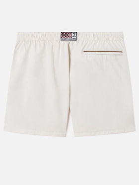 Master Piping Badeshorts in Weiß 