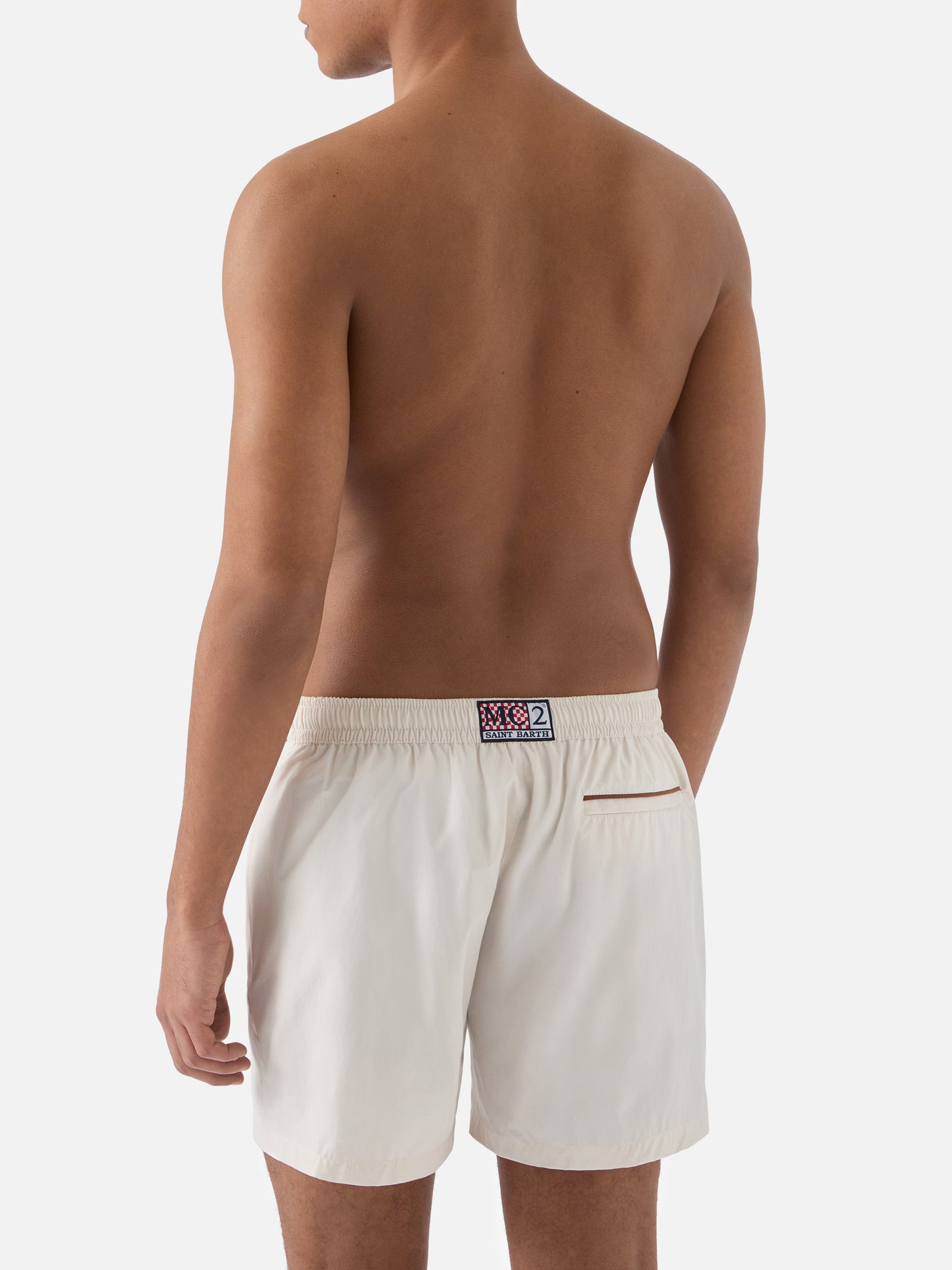 Master Piping Badeshorts in Weiß 