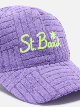 Matthew purple terry cloth cap