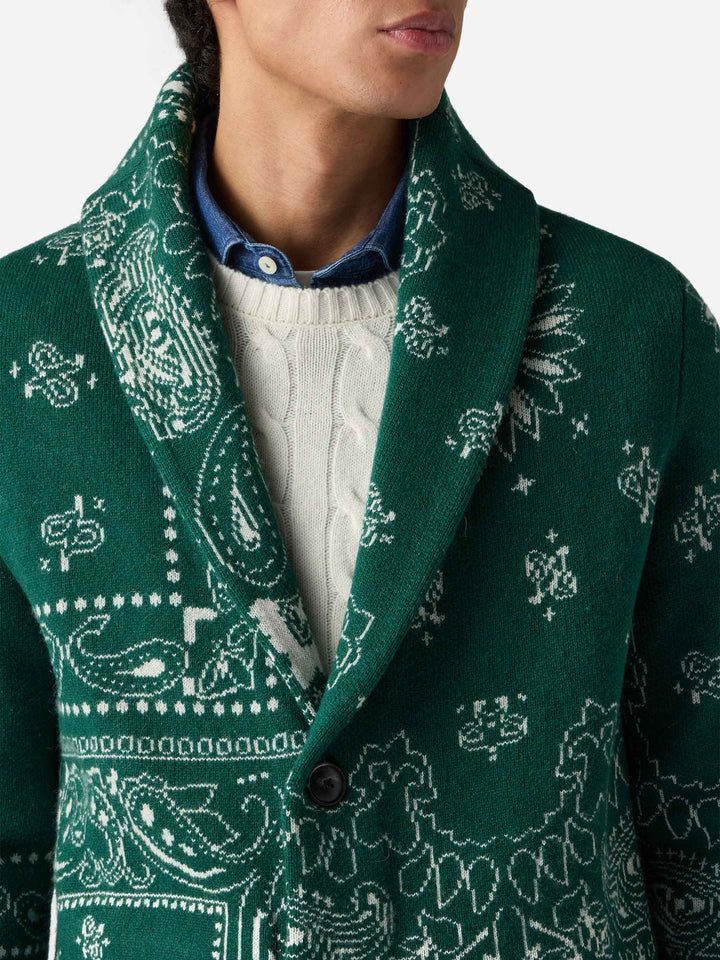 Chaqueta de punto Max con jacquard bandana y bordado 