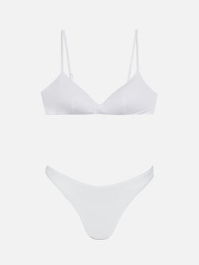 Bikini de bralette con escote pronunciado May Lido en blanco 