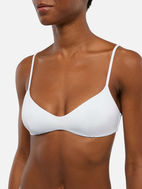 Bikini de bralette con escote pronunciado May Lido en blanco 