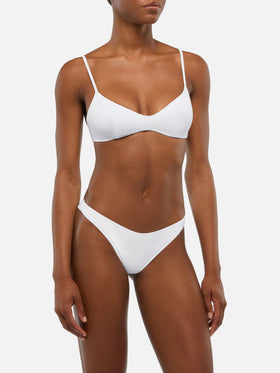 Bikini de bralette con escote pronunciado May Lido en blanco 