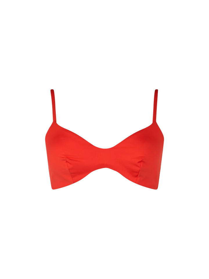 Top bikini May a bralette arancione tinta unita
