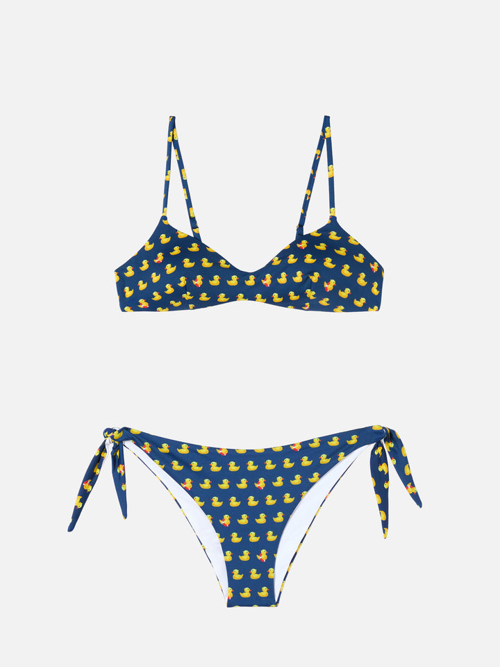 May Yali ducky print scoop bralette bikini
