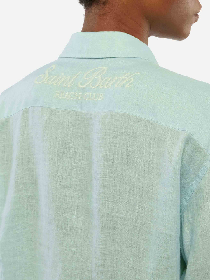 Camicia classica in lino Meredith con ricamo Saint Barth