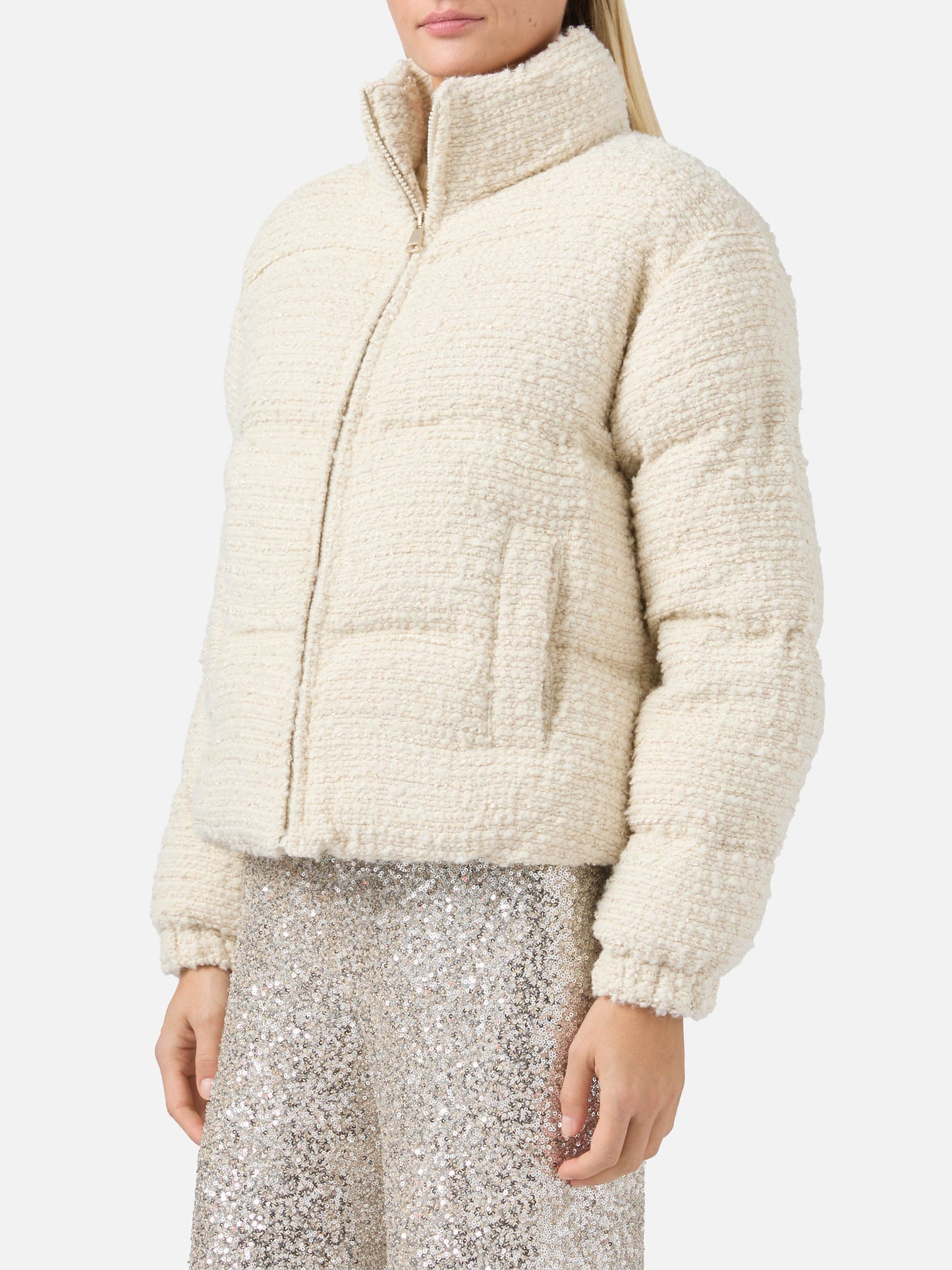 Maddy Tweed Steppjacke aus Lurex-Tweed