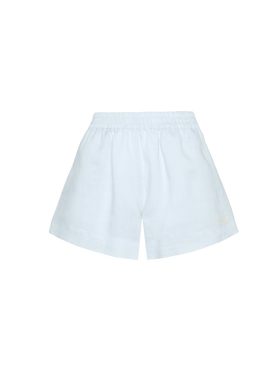 Meave light blue linen pull up shorts - MC2 Saint Barth