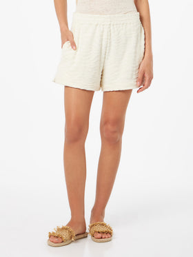 Meave terry cotton pull up shorts with zebra embossed pattern - MC2 Saint Barth