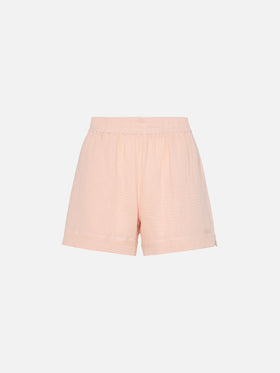Meave Baumwoll-Musselin-Pull-Up-Shorts