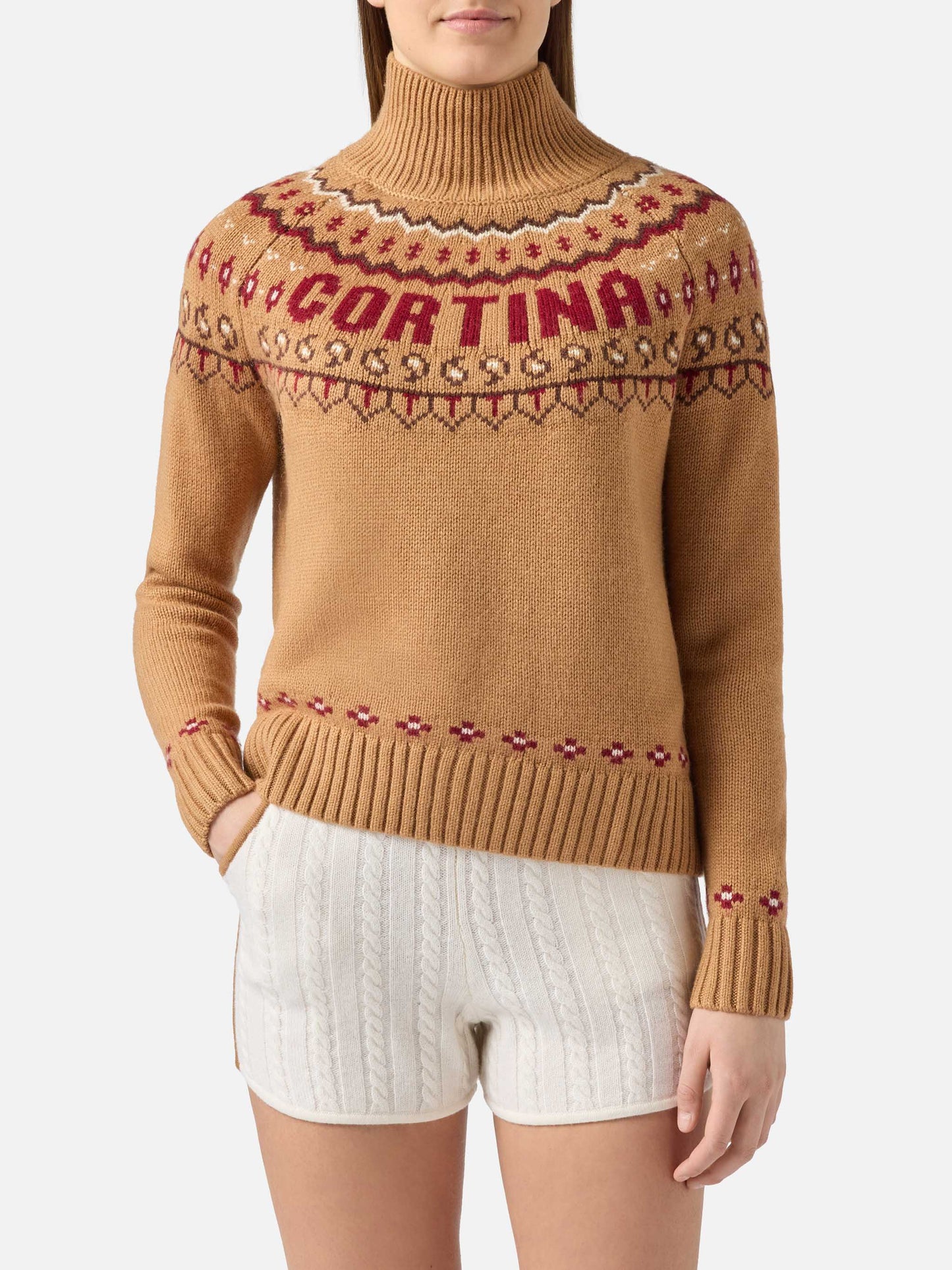 Damenpullover Meghan aus Kaschmirmischung mit nordischem Jacquard