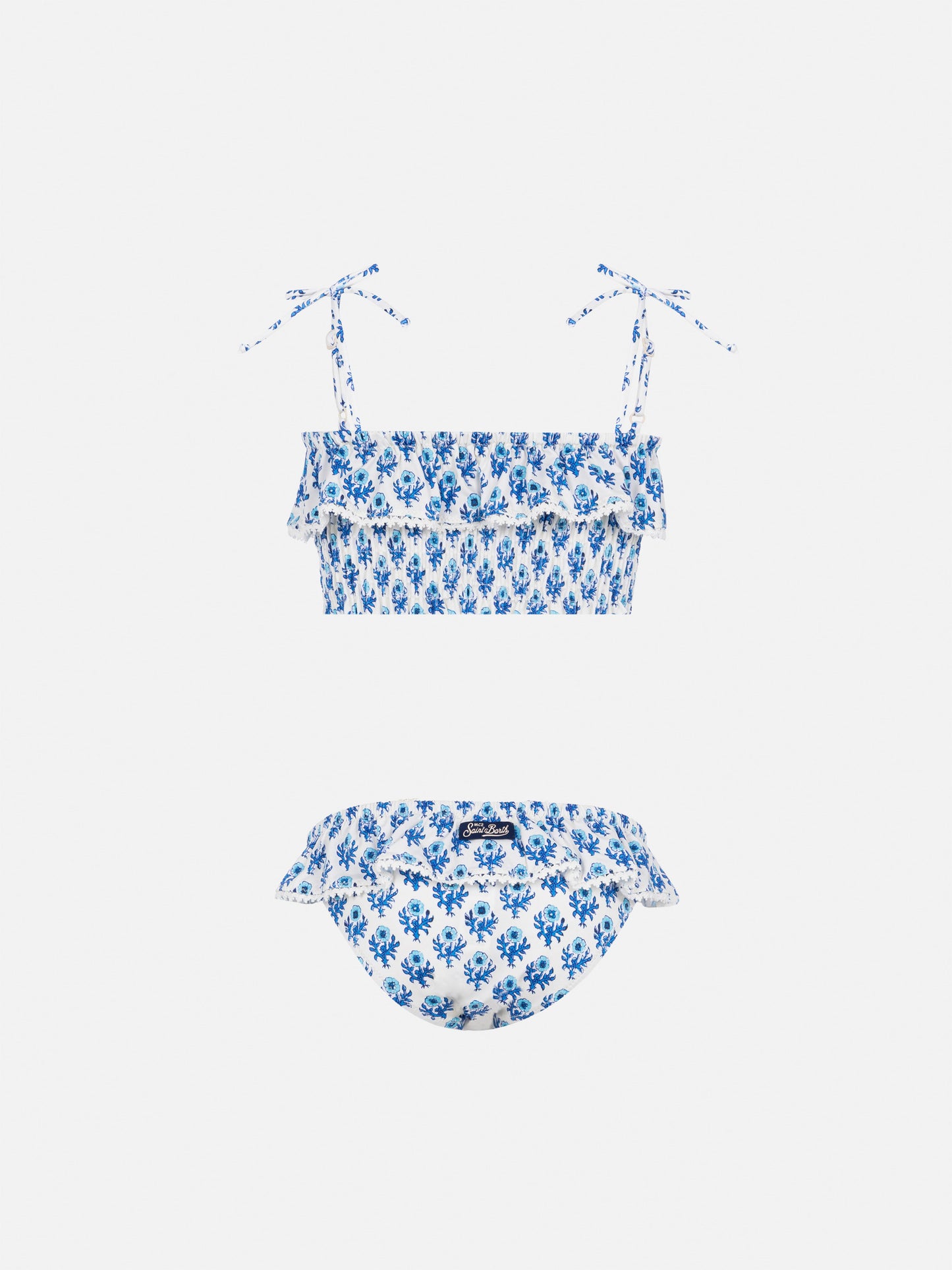 Melie smocked point embroidery bikini with ruffle - MC2 Saint Barth