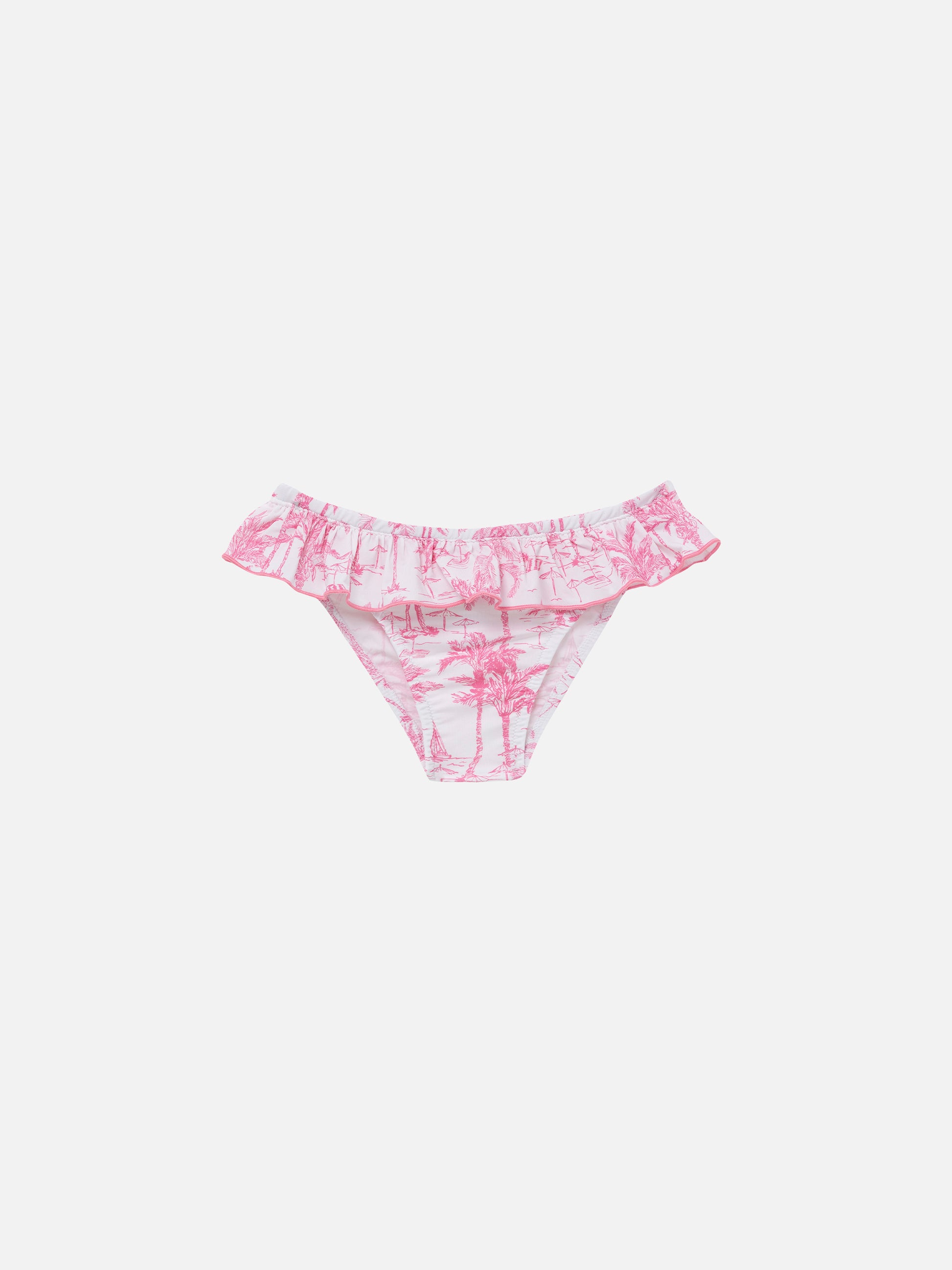 Melly ruffled swim briefs with toile de jouy print - MC2 Saint Barth