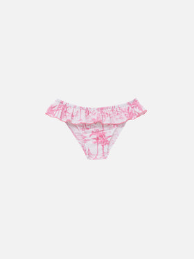 Melly ruffled swim briefs with toile de jouy print - MC2 Saint Barth