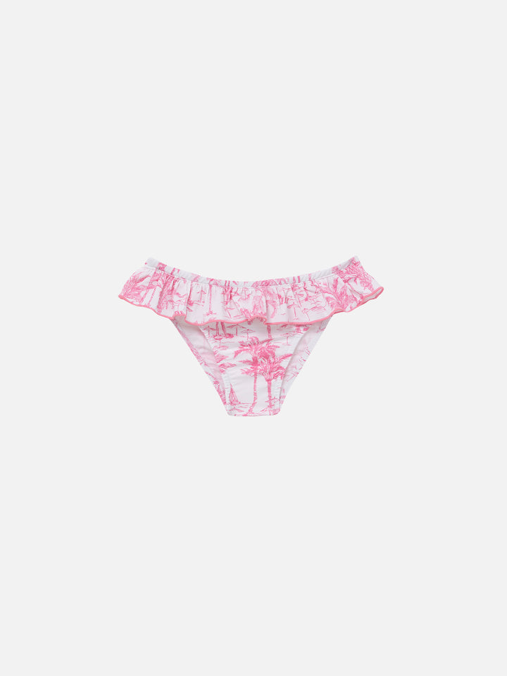 Melly ruffled swim briefs with toile de jouy print - MC2 Saint Barth