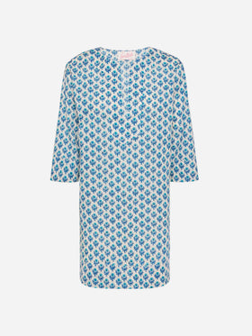 Macha cotton tunic dress with floral print - MC2 Saint Barth