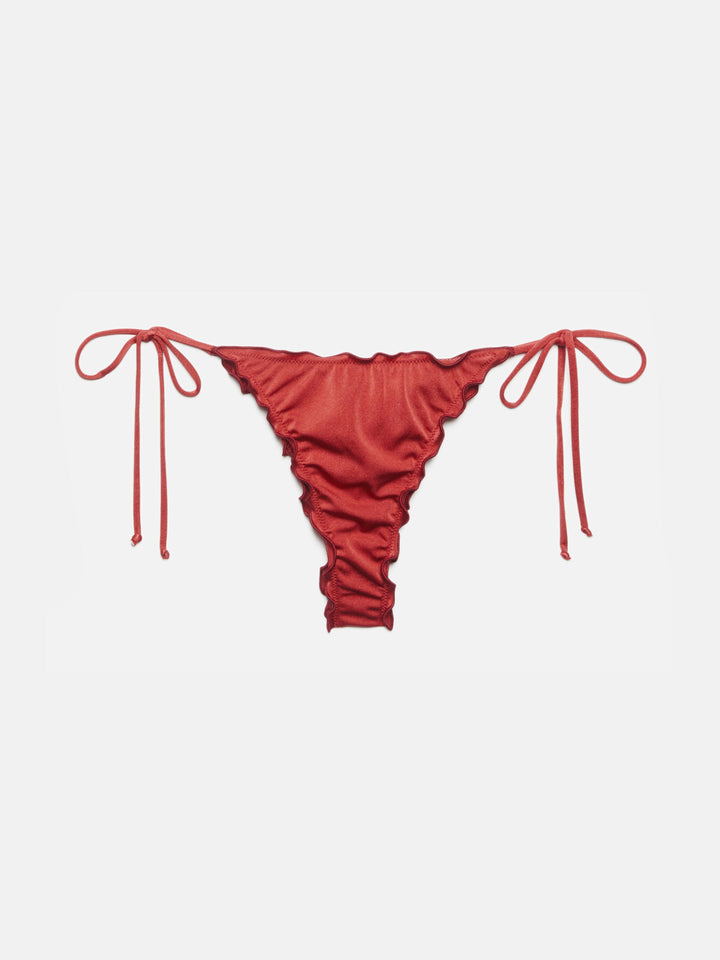 Miami Cheeky schimmernde ziegelrote Badehose