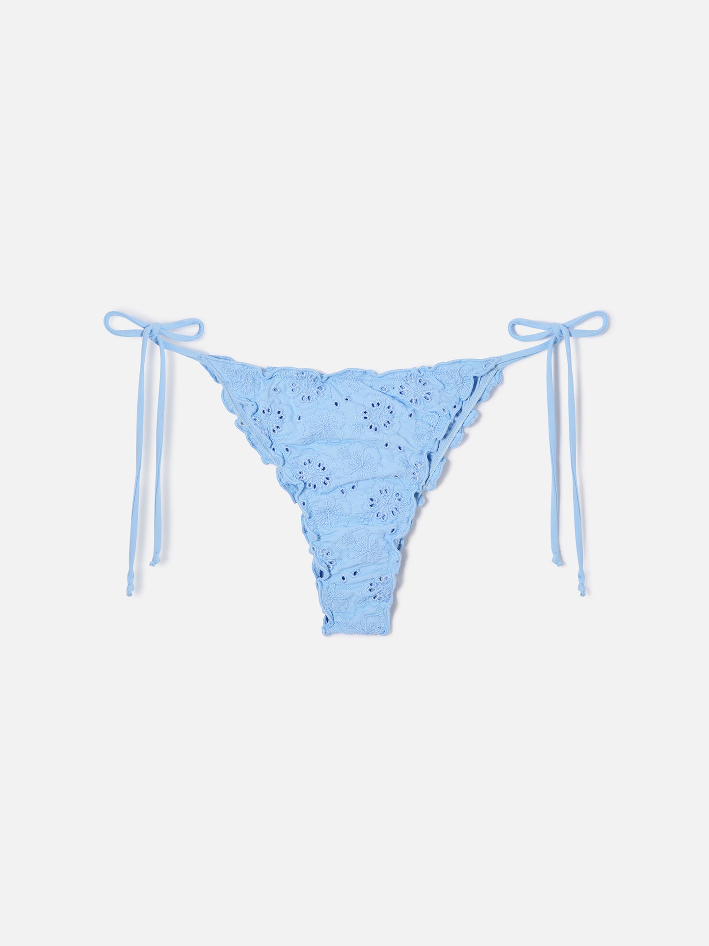 Miami brazilian bikini bottoms in light blue sangallo fabric