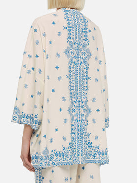 Milos kimono jacket with bandanna placed print - MC2 Saint Barth