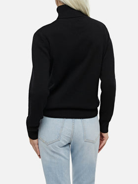 Woman black cashmere blend turtleneck sweater Moody - MC2 Saint Barth