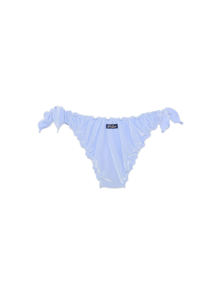 Moon light blue velvet classic swim briefs - MC2 Saint Barth
