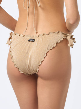 Top mare classico da donna a triangolo in lurex oro Sagittario