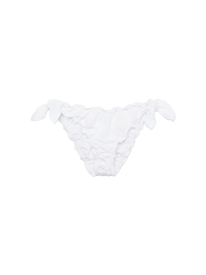 Classic triangle bikini Sagittarius Moon in white Sangallo lace