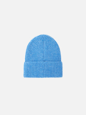 Woman dusty blue stretch wool hat Moss - MC2 Saint Barth