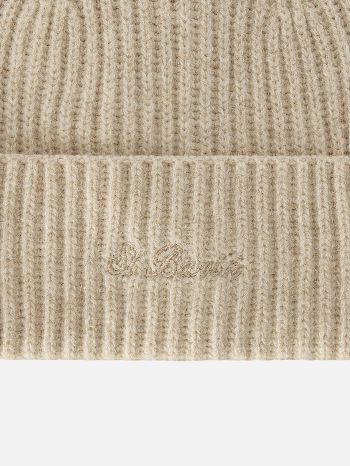 Bonnet en laine Beige Moss avec logo brodé 