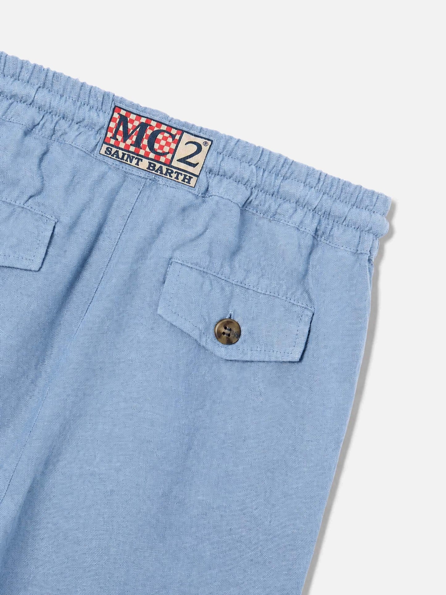 Bermudashorts Marseille Jr aus leichtem Denim-Chambray 