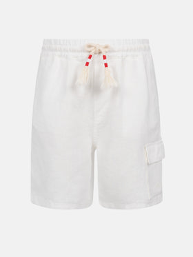 Marseille Jr white linen bemuda - MC2 Saint Barth