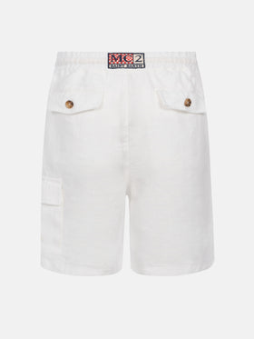 Marseille Jr white linen bemuda - MC2 Saint Barth