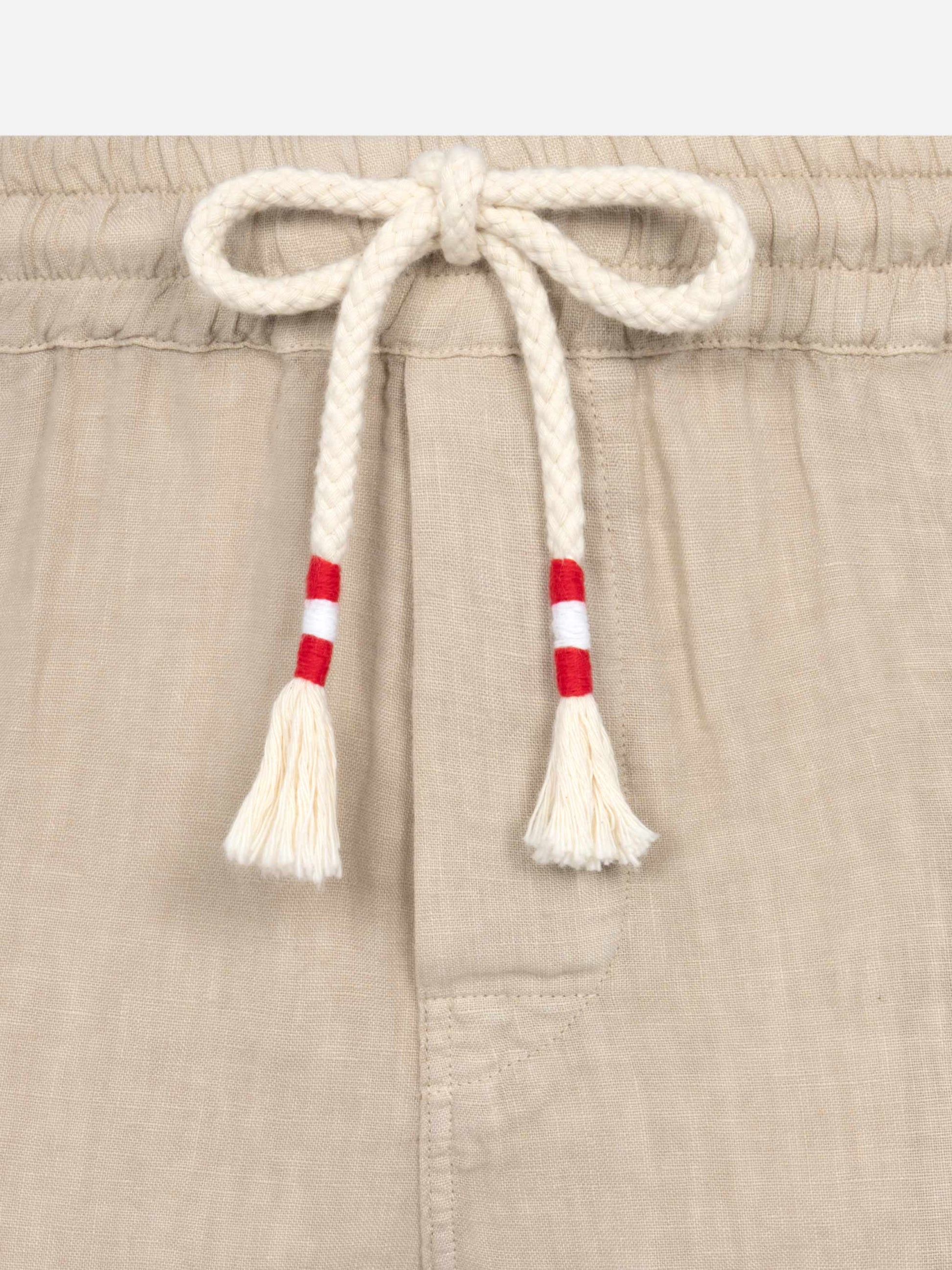 Beige linen bermuda Marseille - MC2 Saint Barth