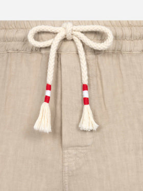 Beige linen bermuda Marseille - MC2 Saint Barth