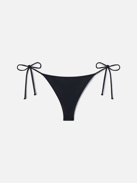 Marielle Brazilian with side ties bikini bottoms in solid black