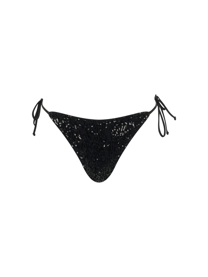 Woman black sequins triangle bikini Leah Marielle - MC2 Saint Barth
