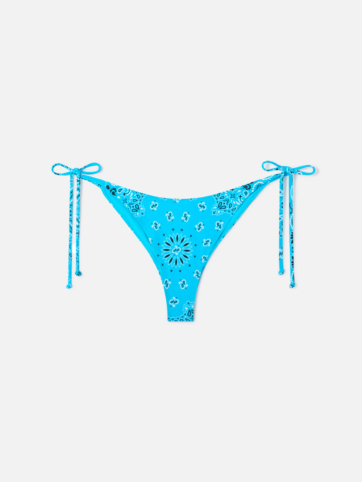 Braguita de bikini Marielle con bandana azul claro 