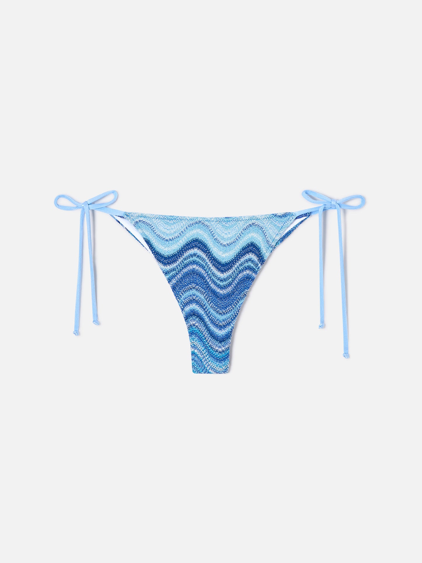 Braguita de bikini brasileña Marielle en tejido raschel en tonos azules 