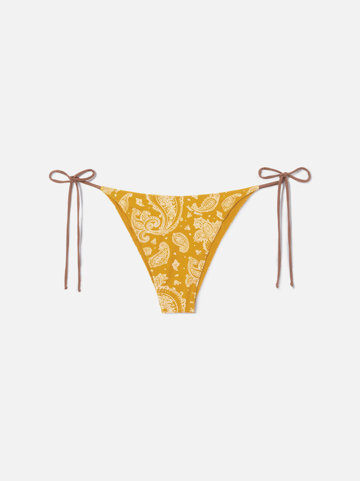 Braguita de baño Marielle color ocre con estampado paisley 