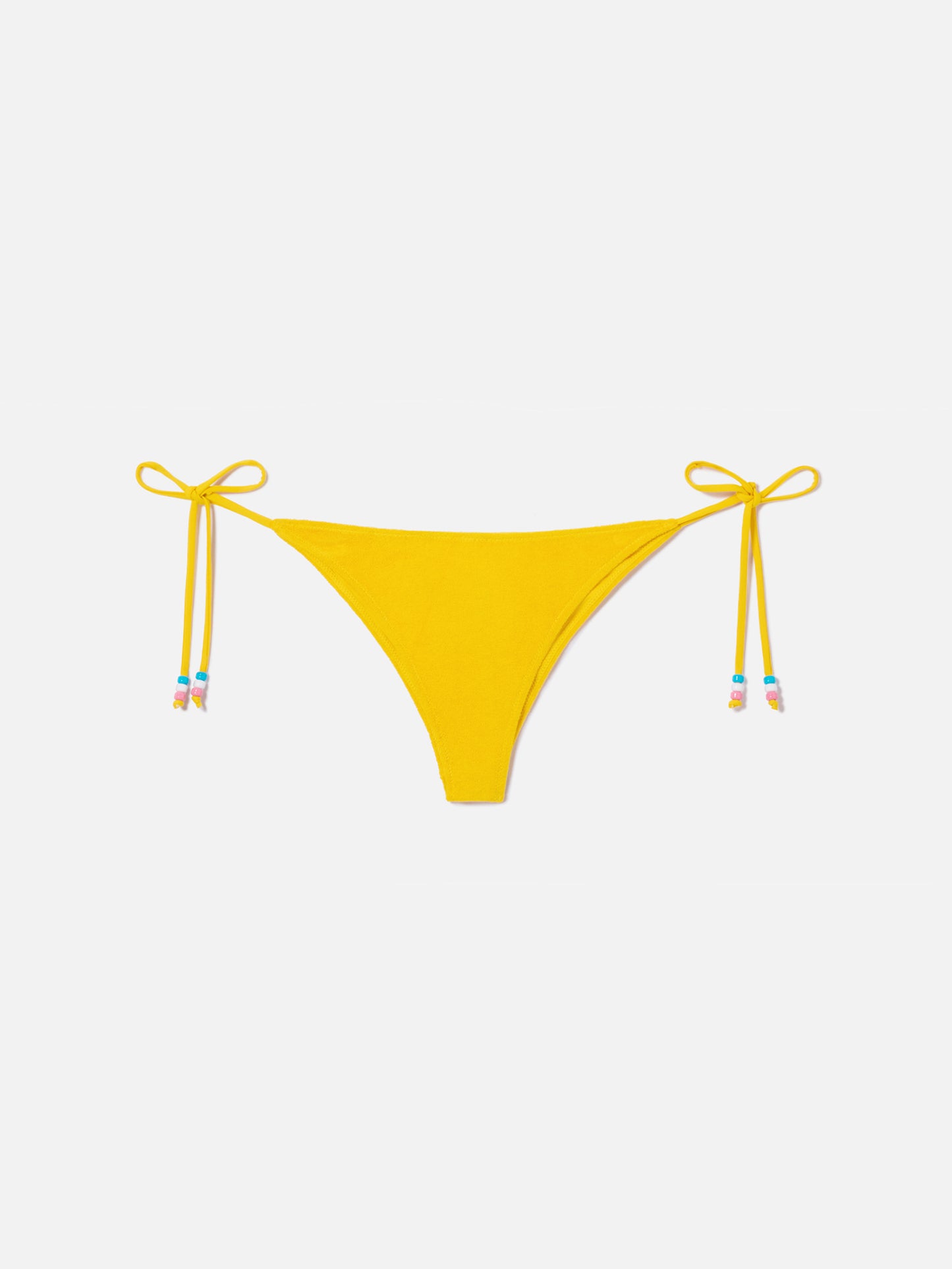 Gelbe Marielle Bikinihose aus Frottee mit Charms 