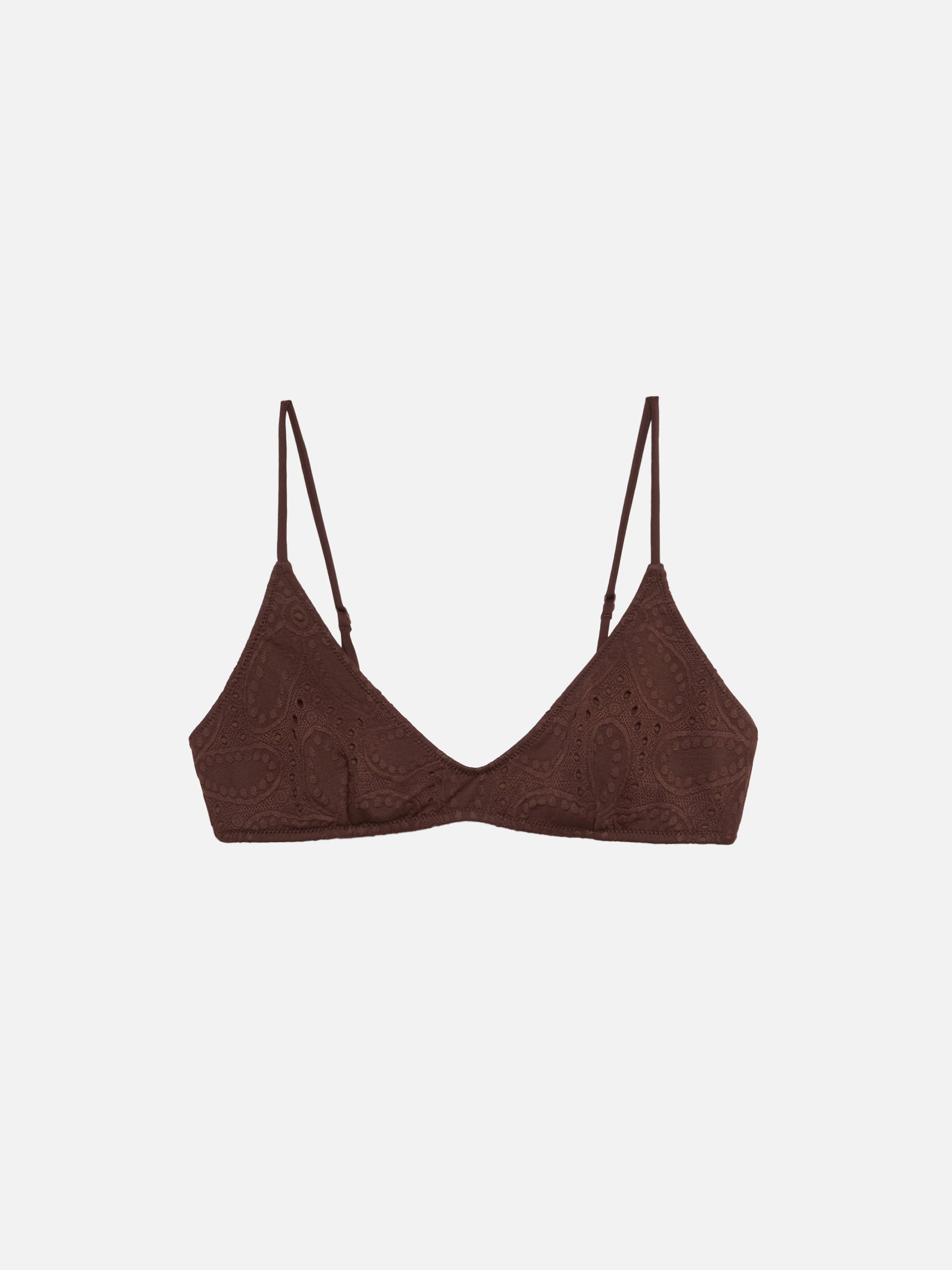 Paloma white Sangallo lace scoop bralette - MC2 Saint Barth