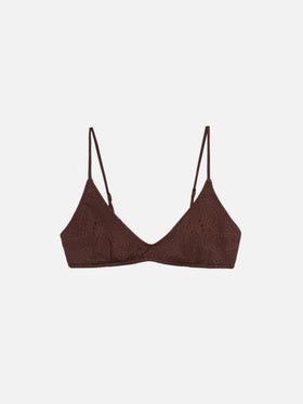 Paloma white Sangallo lace scoop bralette - MC2 Saint Barth