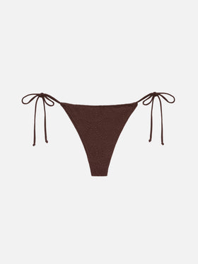 Marielle brown Sangallo lace classic swim briefs - MC2 Saint Barth